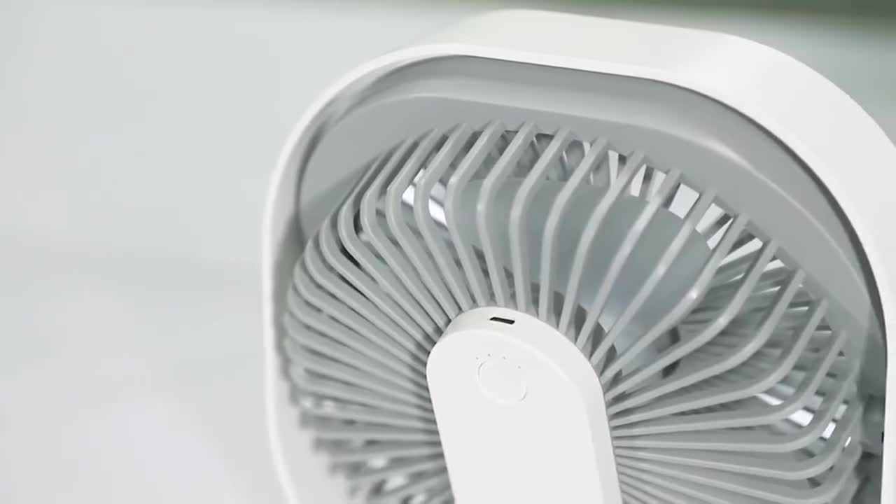 Strong Wind 6-Inch Desktop Min Fan Portable Home Office Free Rotation ...