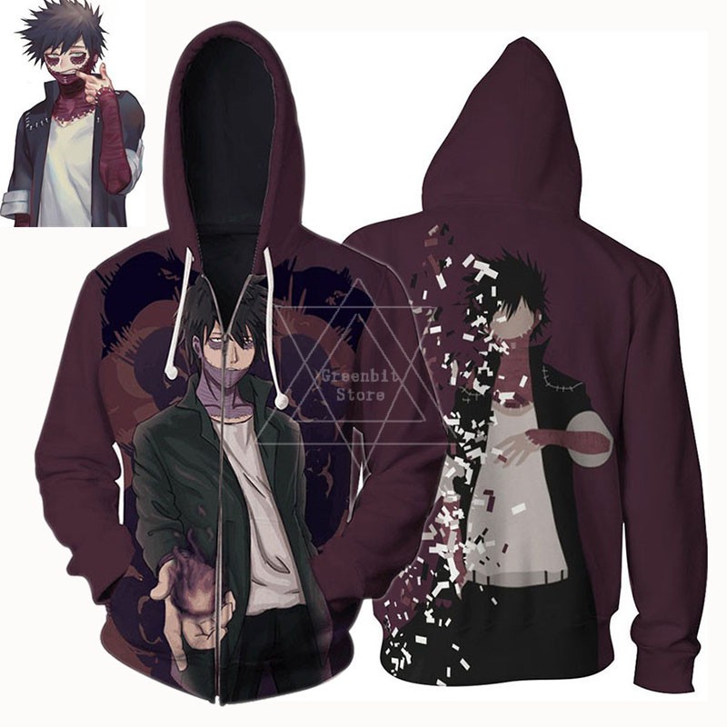 Men Boys Anime My Boku No Hero Academia Dabi 3D Long Sleeve Casual Coat ...