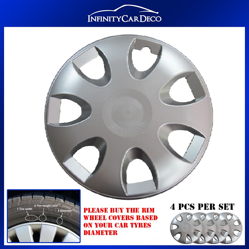 13 Inch ABS Universal Wheel Cover Rim Center Hub Caps Compatible With ...