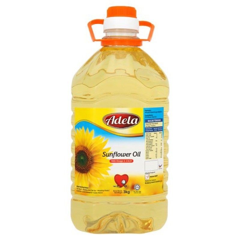 ADELA SUNFLOWER OIL 3KG | Shopee Malaysia