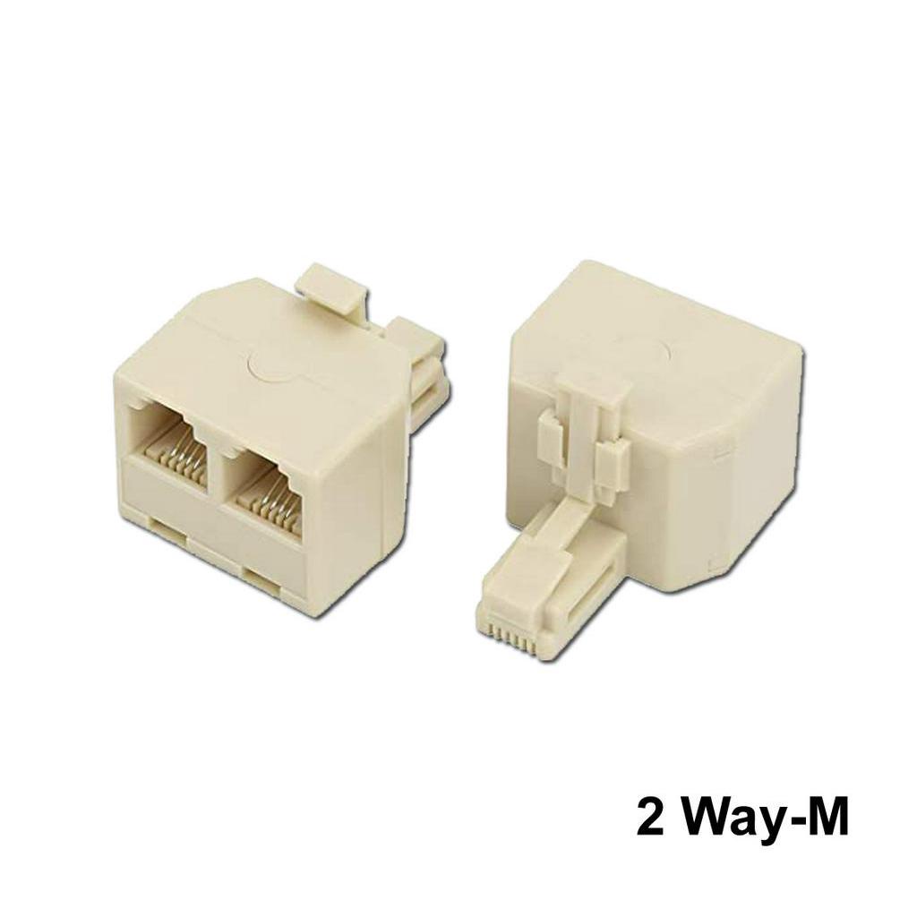 Rj11 Two Way Telephone Splitters 6p4c Male To Female Phone 42 Off 6850