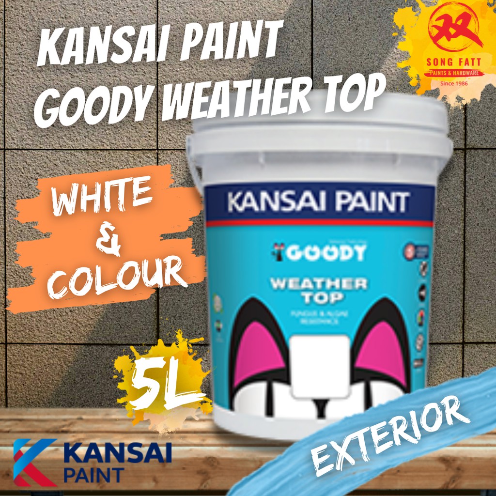 Kansai Paint Goody Weather Top Exterior (WHITE/COLOUR) 5L (Song Fatt ...