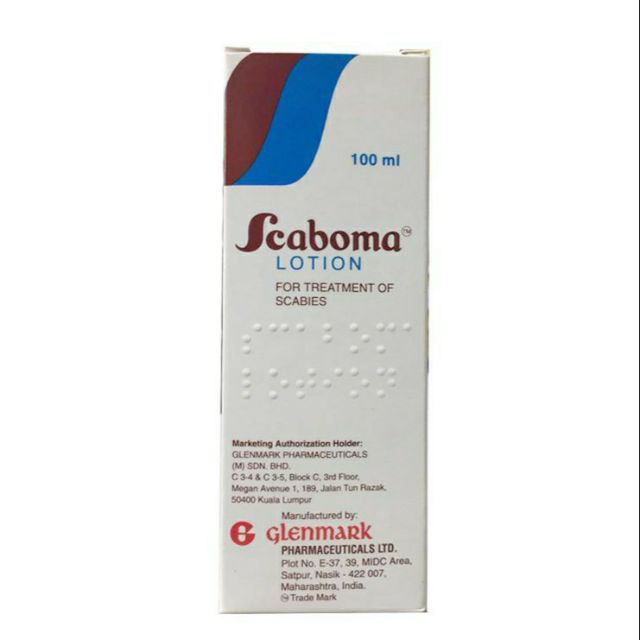 SCABOMA lindane LOTION SCABIES for scabies kudis buta lice (100ml