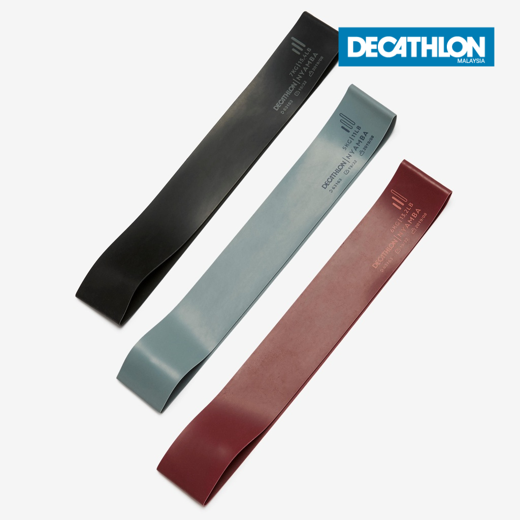 Decathlon Pilates Mini Resistance Bands 3 Pack Nyamba Shopee Malaysia