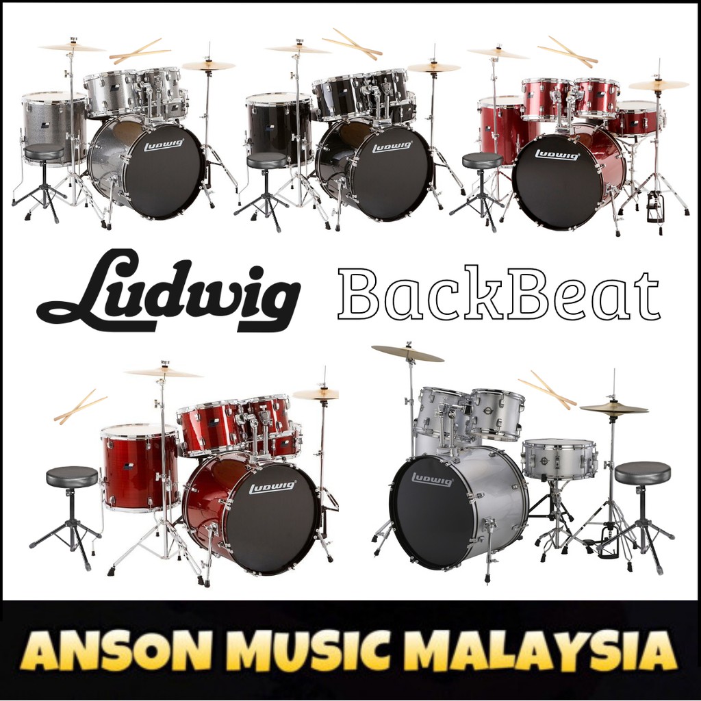 Ludwig backbeat 5 piece deals drum set