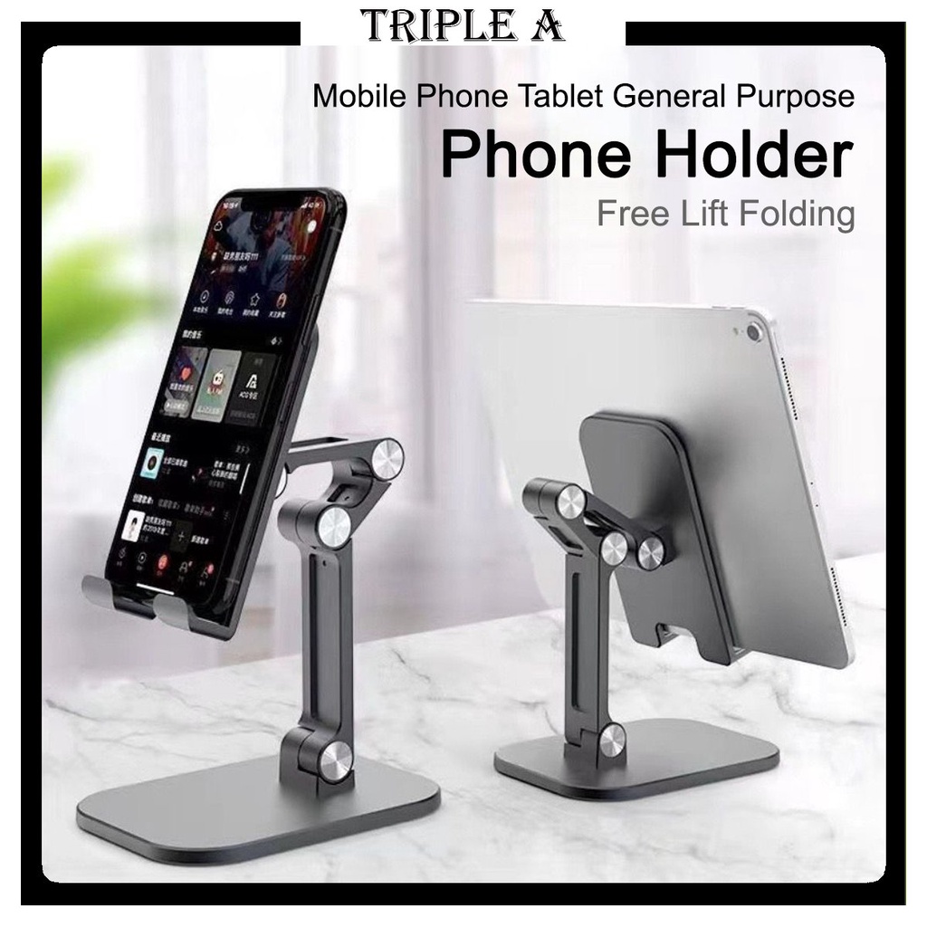 Universal Folding Desktop Phone Holder & Stand Support Tablet Adjustable Portable Desktop