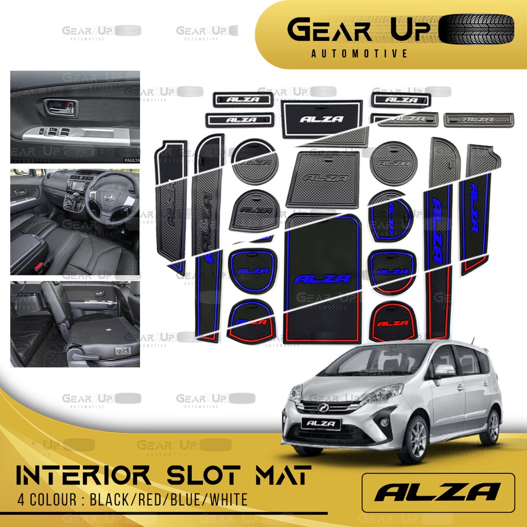 [𝗜𝗡𝗧𝗘𝗥𝗜𝗢𝗥 𝗦𝗟𝗢𝗧 𝗠𝗔𝗧] PERODUA ALZA 2009-2021Rubber Slip Mat Accesories ...