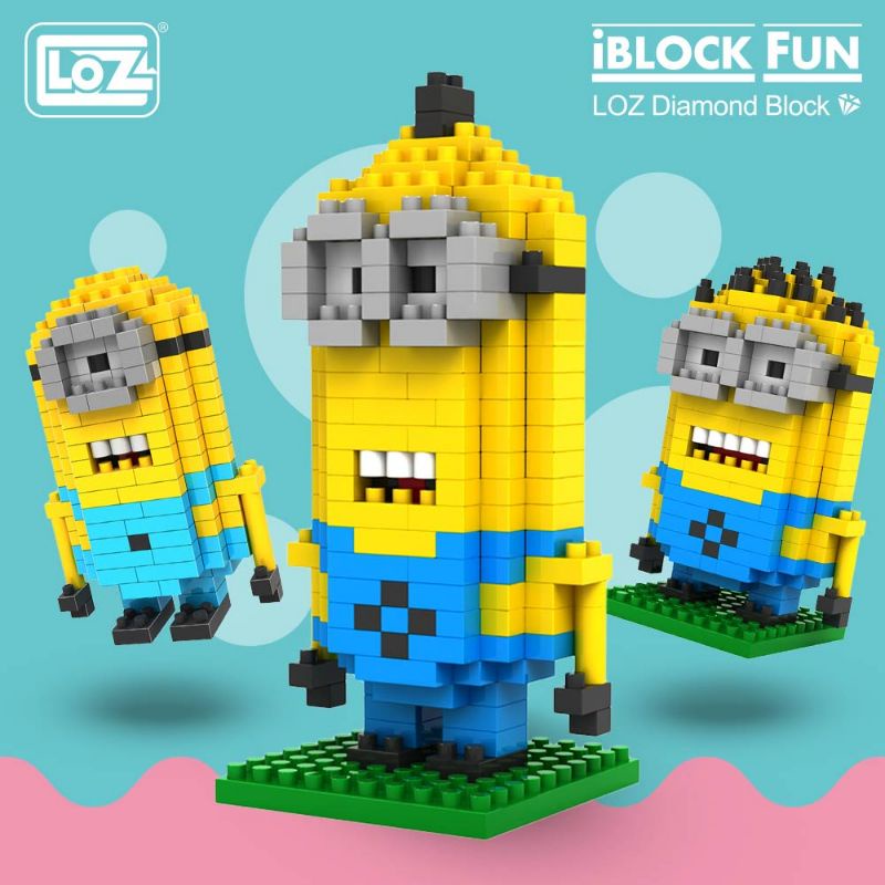 LOZ Nano Diamond Block The Minion Cartoon Figure Block 小黄人微型钻石积木