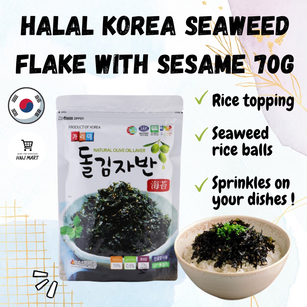 Halal Korea Seaweed Flake with Sesame 70g for Rice Topping Rice Ball