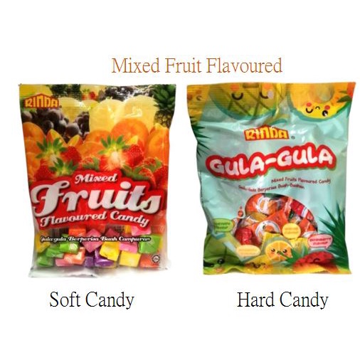 Rinda Mixed Fruit Flavoured Candy / Gulagula Berperisa Buah Campuran