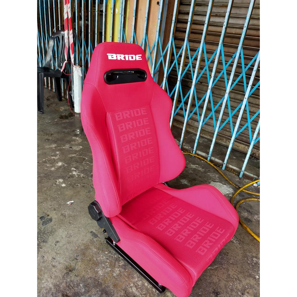 Recaro SR3 Red Sport Seat Alcantara with universal railing bride