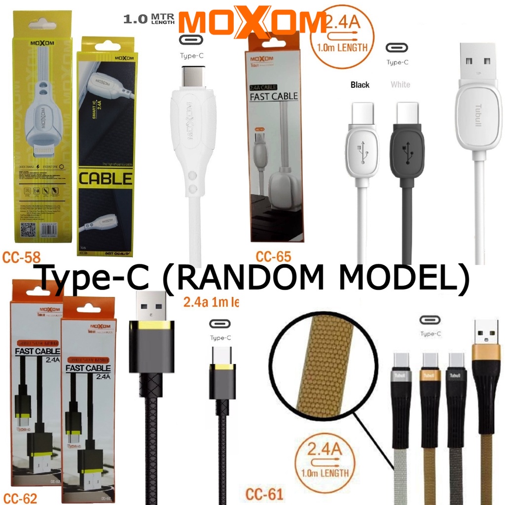 Original Moxom Long 2.4A (2M/3M/4M) Meter I USB Fast Charging Data ...
