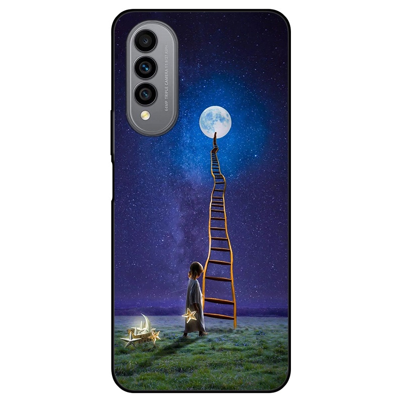 Coque Souple Silicone + Verre Trempé Pour Oukitel C2 (6.52") - Noir - Protection Complète écran Et Téléphone