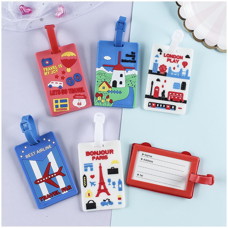 Name Tag Name Tag AntiLost Silicone Name Tag For Super Cute Backpack