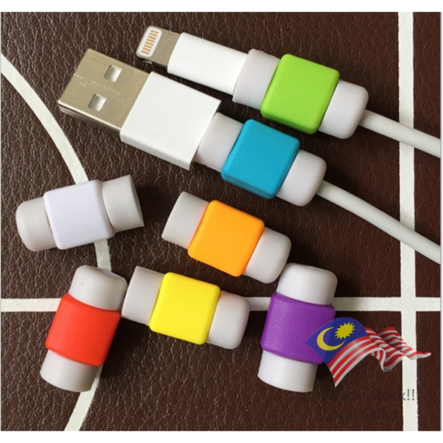 2pcs Colorful Cable Protector For Lightning Micro USB Type-C Cord Saver ...