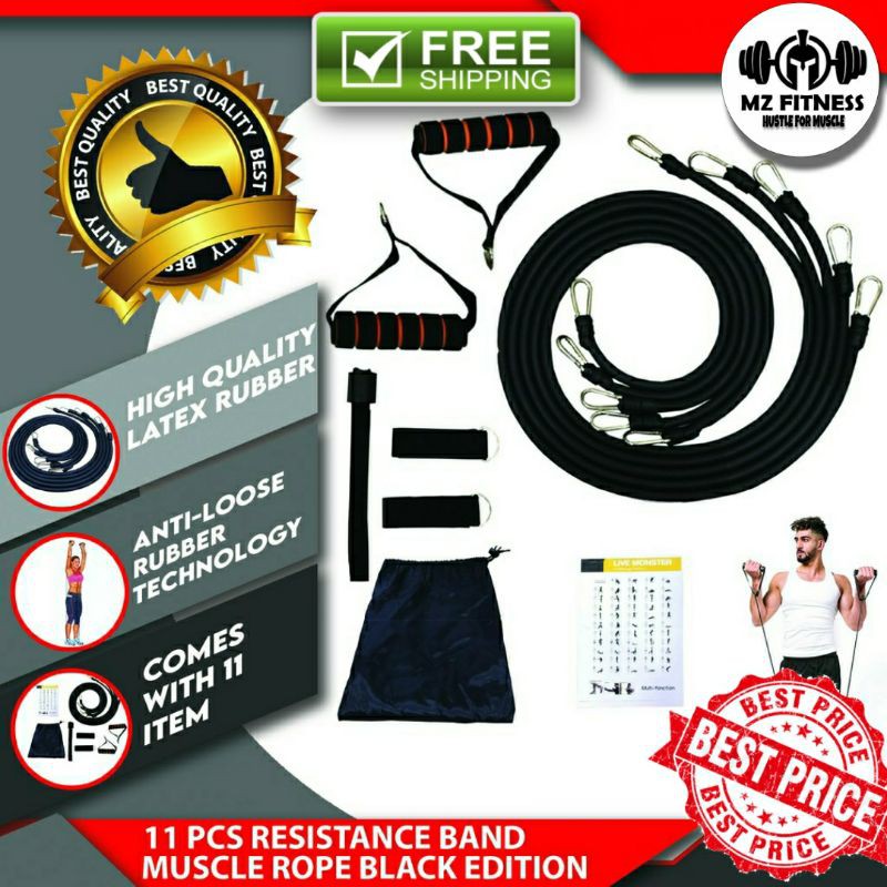 Full Set Muscle Rope / Muscle Rope (Black) | Shopee Malaysia