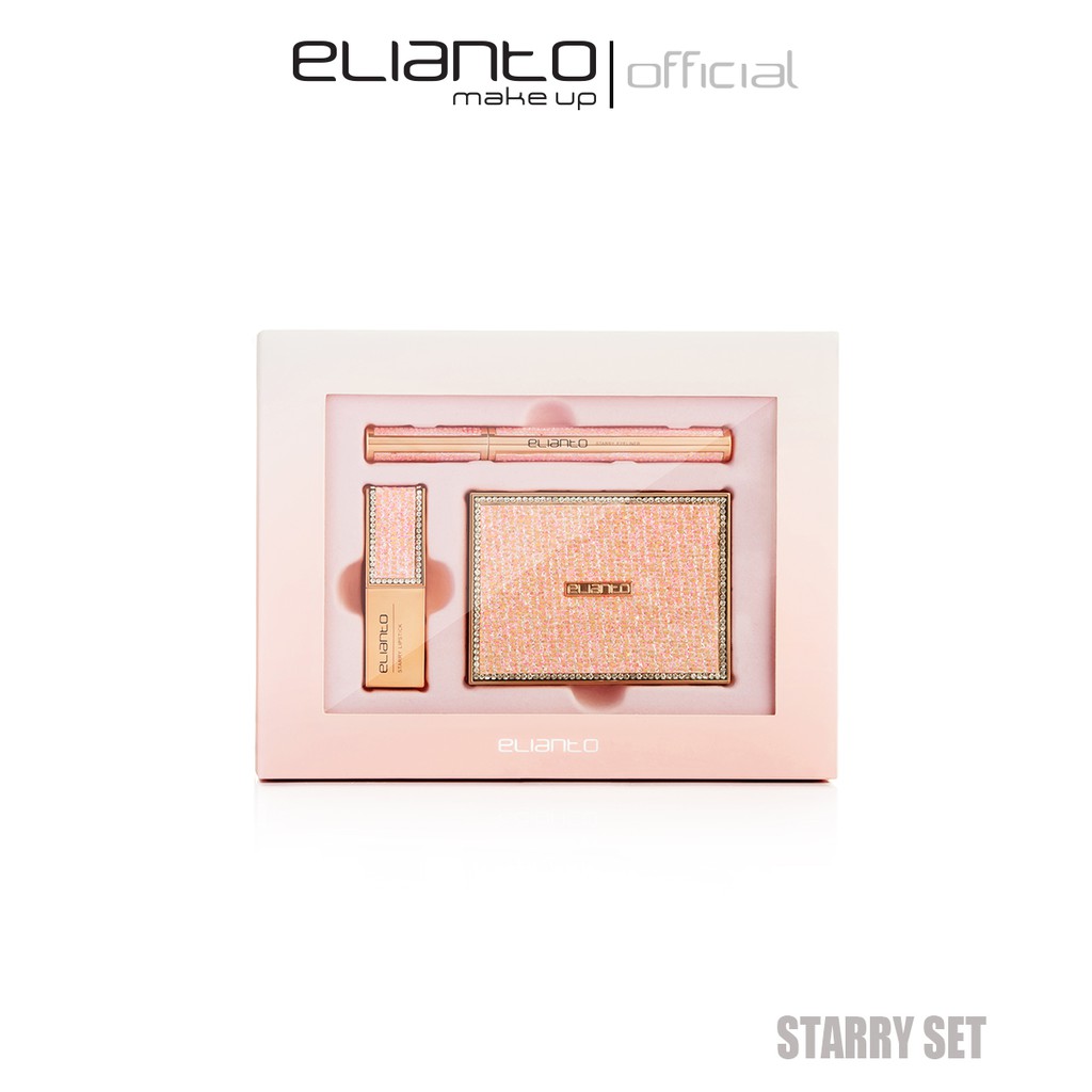 Elianto Starry Lip and Eye Set Lipstick Eyeshadow Palette Eyeliner ...