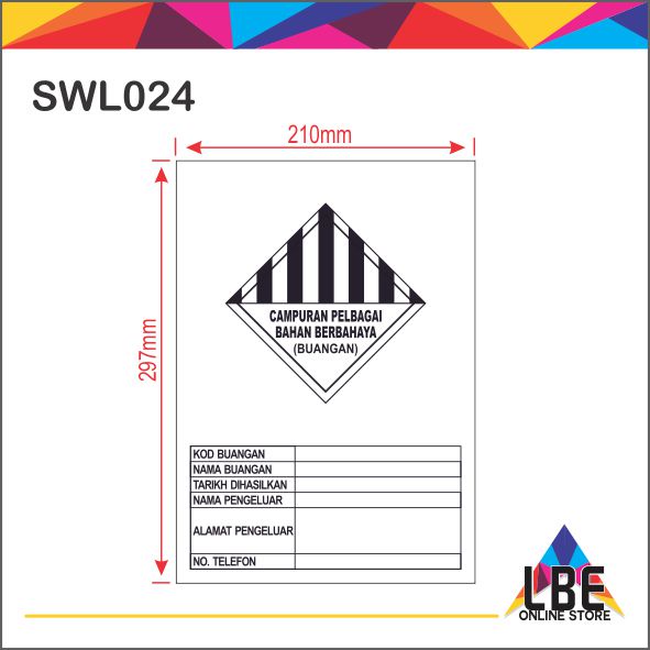 Schedule Waste Label (210mm x 297mm) | Shopee Malaysia