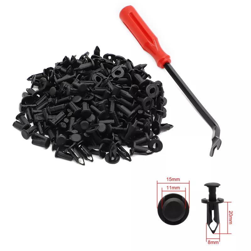 100pcs Fender Clips Body Rivets For HONDA TRX 400 EX 400EX 300EX - Foto 5