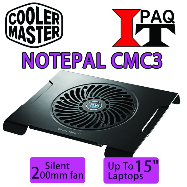 Cooler Master Notepal CMC3 Silent 200mm Fan Ergonomic Notebook Cooler ...