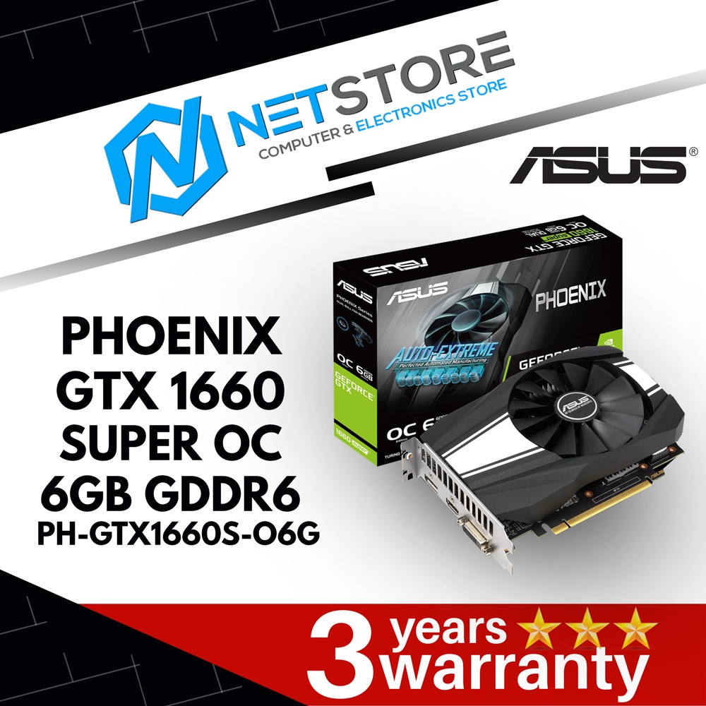 Vga 6gb gtx 1660 online super asus phoenix oc