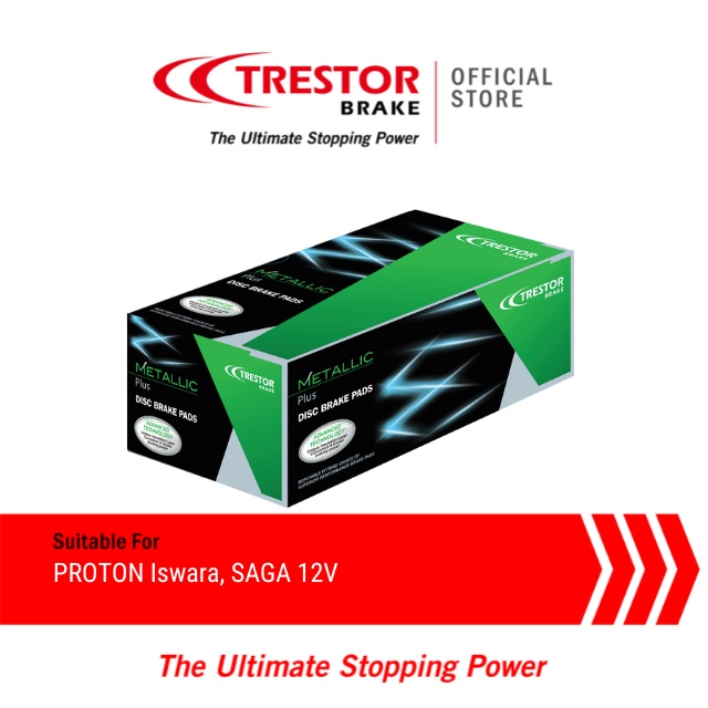Trestor Metallic Plus Front Brake Pads for Proton Iswara, Saga 12V ...