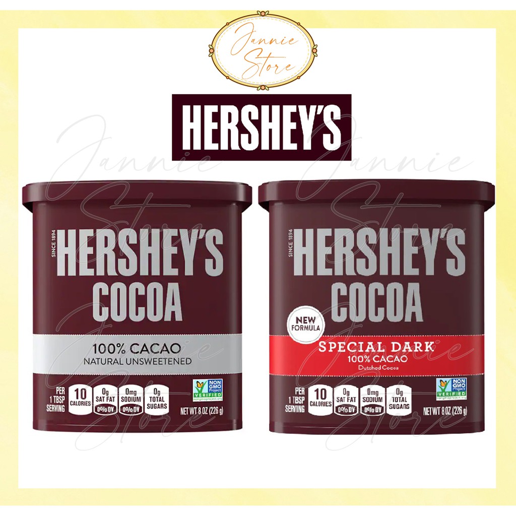 Hershey's Cocoa Powder 100% Cacao Natural Unsweetened/Special Dark ...