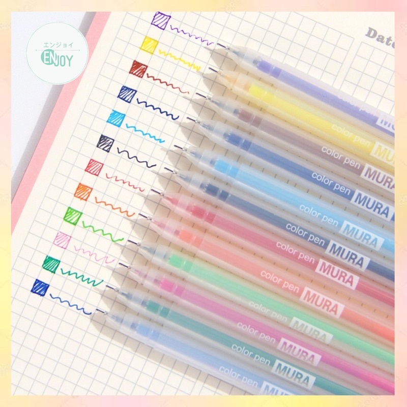 Mura 0.5mm Aesthetic Colorful Pens - AT20 | Shopee Malaysia