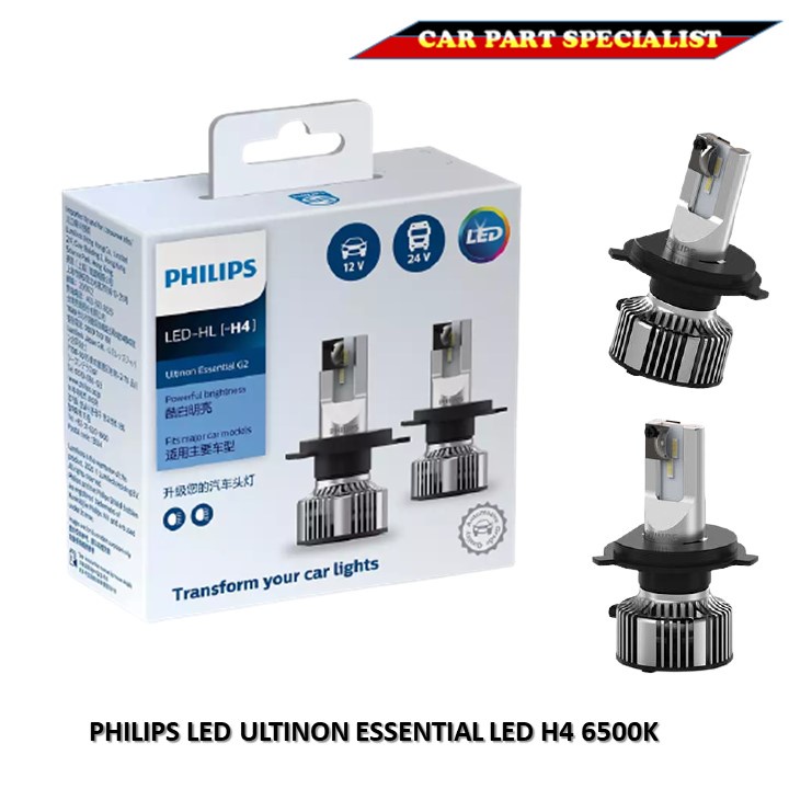 PHILIPS ULTINON ESSENTIAL LED H4 6500K (11342UE2X2) | Shopee Malaysia