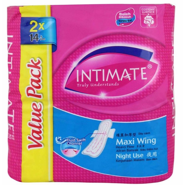 Intimate 🍇 Maxi Wings 2 x14 Pads (Night use) 280mm | Shopee Malaysia