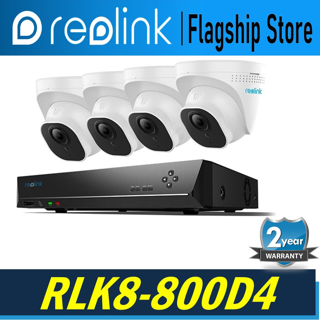 Reolink RLK8-800D4 8MP 4K NVR 8-Channel PoE Security Camera NVR System ...