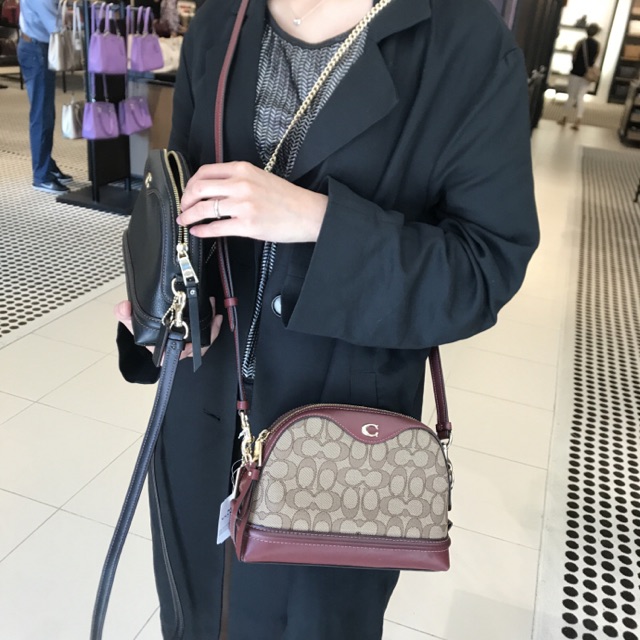 Coach Ivie Crossbody In Signature Jacquard Shopee Malaysia