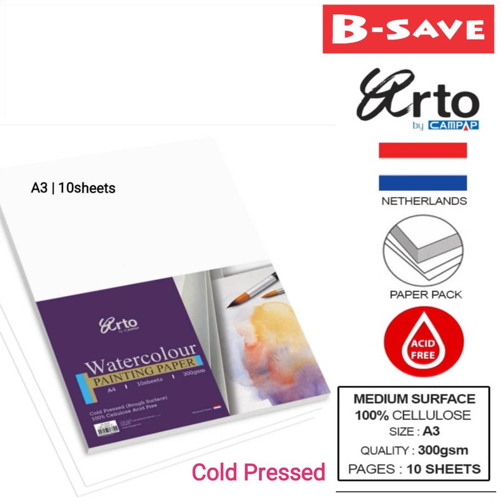 Campap Arto Bristol Smooth Paper Card Pack (A4/A3, 180GSM/300GSM