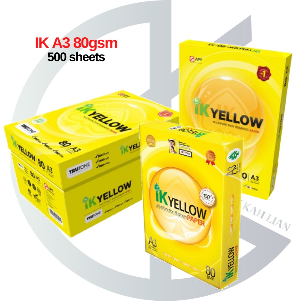 IK Yellow A3 80gsm (500sheets) paper | Shopee Malaysia