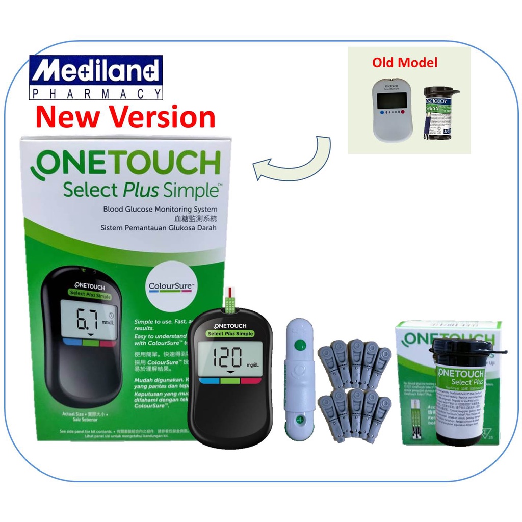 SELECT PLUS SIMPLE BLOOD GLUCOSE METER STARTER KIT Shopee