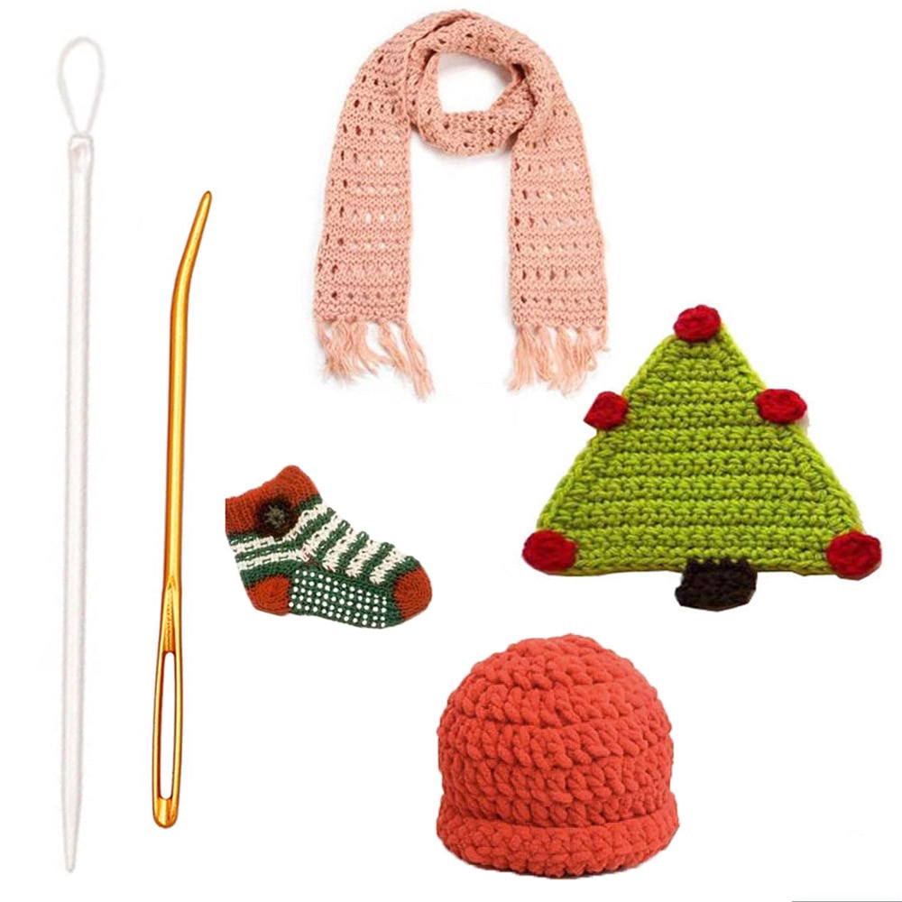 9pcs Threading Machine Combination Wool Needle Yarn Needle Combination ...