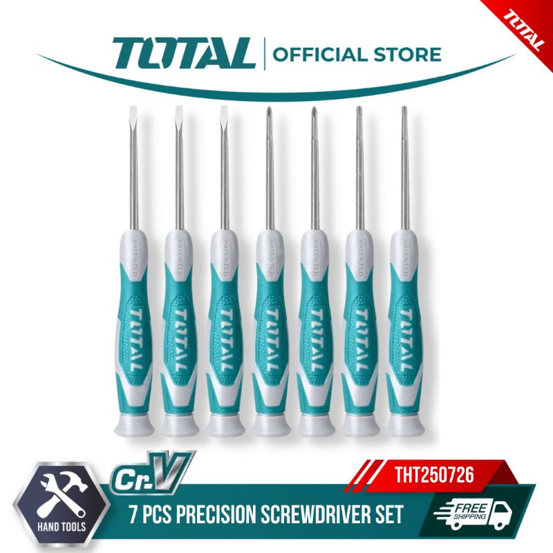 Total Precision Screwdriver Set (8 Pcs) Magnetic THT250826 | Shopee ...