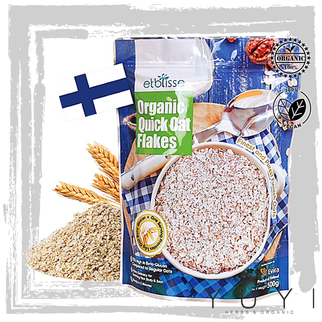 【Etblisse】Organic Quick Oat Flakes - 500g | Shopee Malaysia