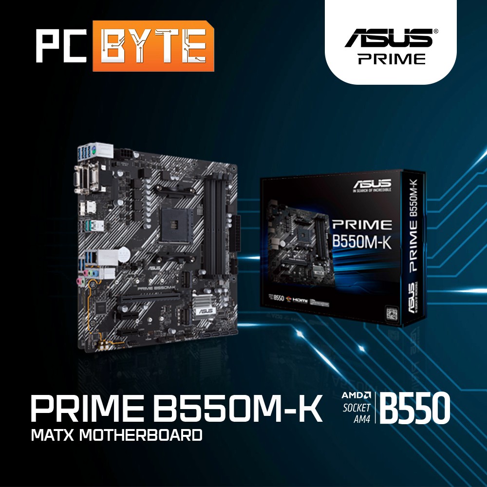 ASUS Prime B550MK AM4 Ryzen MATX Motherboard Shopee Malaysia