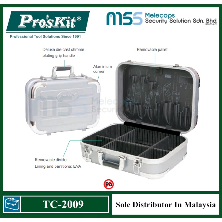 Pro'skit TC-2009 ABS Carrying Tool Case With 1PK-2009 Pallet | Shopee ...