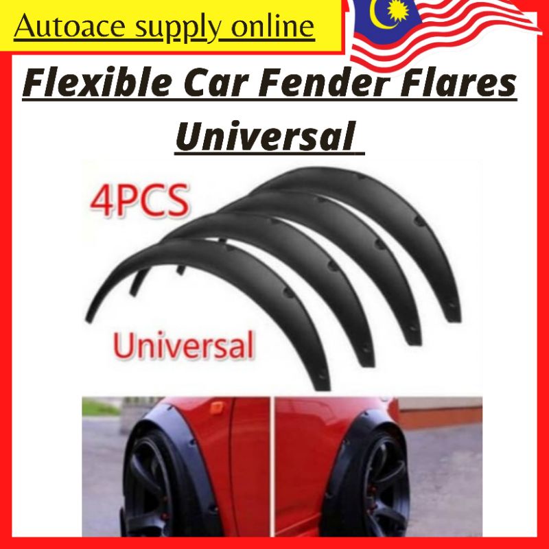 Universal Flexible Car Fender Flares Extra Wide Body Wheel Arches Strip