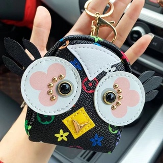 2022 New Style Big Eye Owl Creative Mini Coin Purse Keychain Student Young  Girl Small School Bag Fashion Accessories Trendy