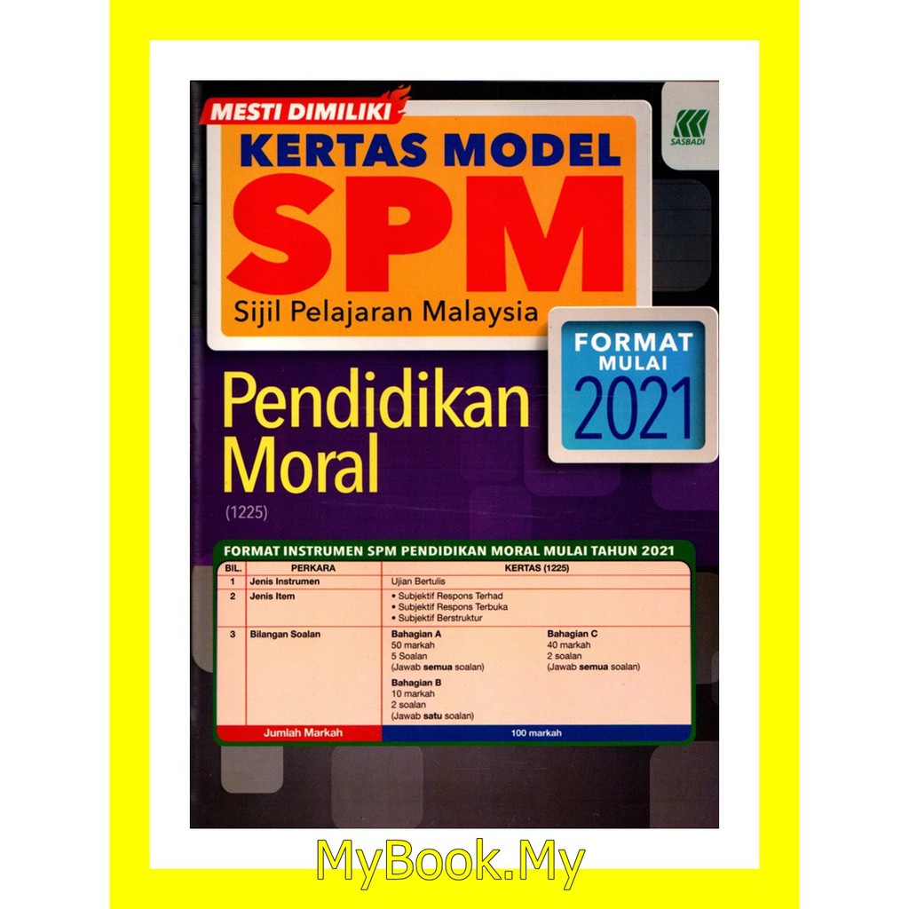 Myb Buku Latihan Kertas Model Spm Pendidikan Moral Sasbadi