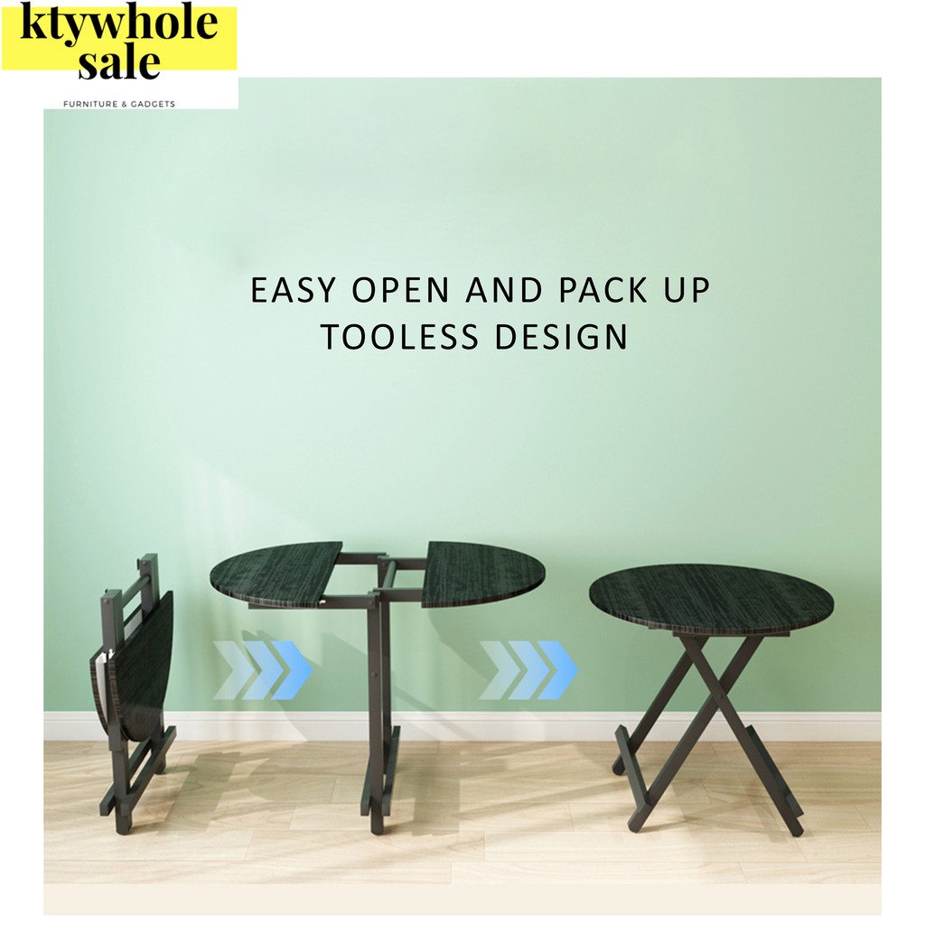 KTY Meja Makan Dinig table Foldable Table Writing Desk Computer Desk PC ...