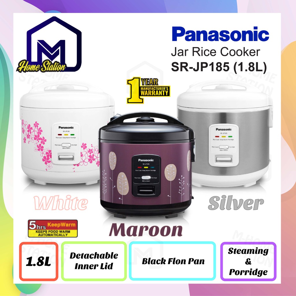 Panasonic Jar Rice Cooker Non Stick Steam 1.8L SRJP185 Periuk Nasi