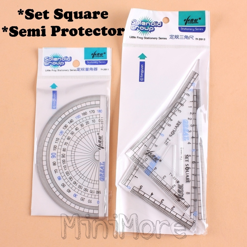 (MiniMore) Little Frog Semi Protector / Set Square Triangle Ruler ...