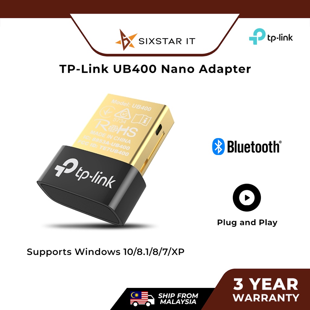 TPLink UB400 Bluetooth 4.0 Nano USB Adapter Shopee Malaysia
