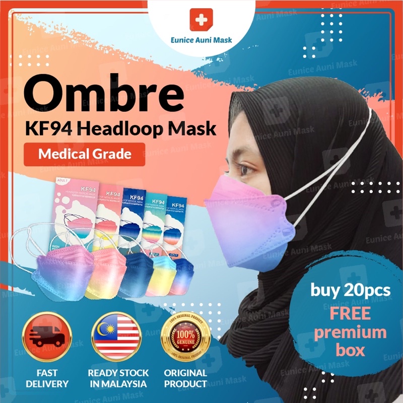 [MOMO-EUNICE AUNI] MASK KF94 MEDICAL/SURGICAL 4PLY TONE/OMBRE HEADLOOP ...