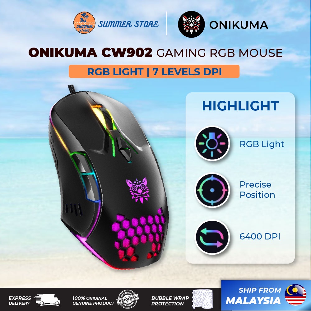 ONIKUMA CW902 Wired Gaming Mouse With Colorful Lighting – Onikuma Gaming