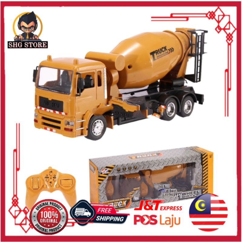 🔥MALAYSIA POS🔥 Lori Simen Kontrol Lori Kontrol Truck RC Truck Mixer 2